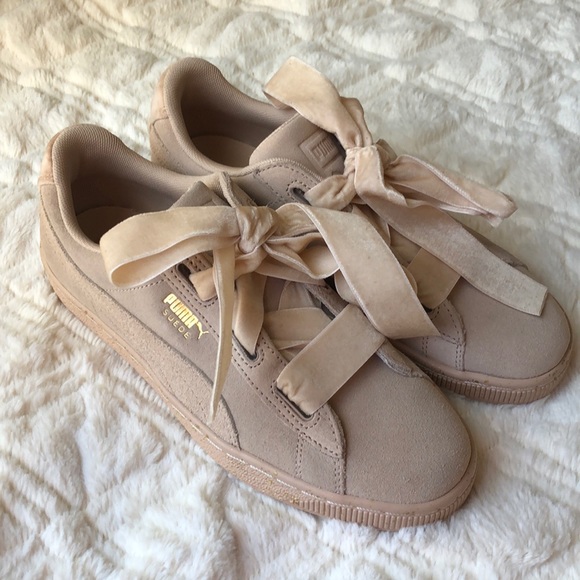 nude puma sneakers